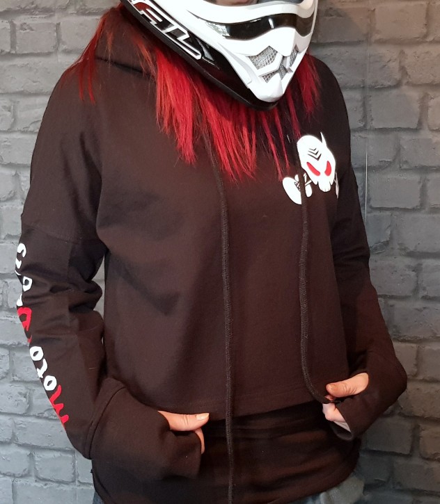 Hoodie "Cropped" Lady - Black